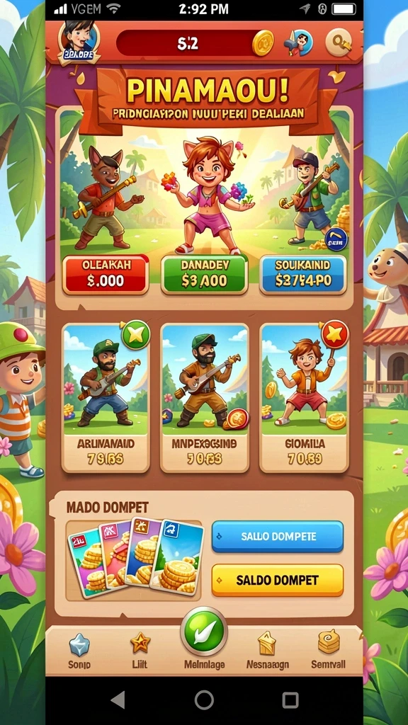 awanluck - Tampilan antarmuka yang interaktif dan menarik.
